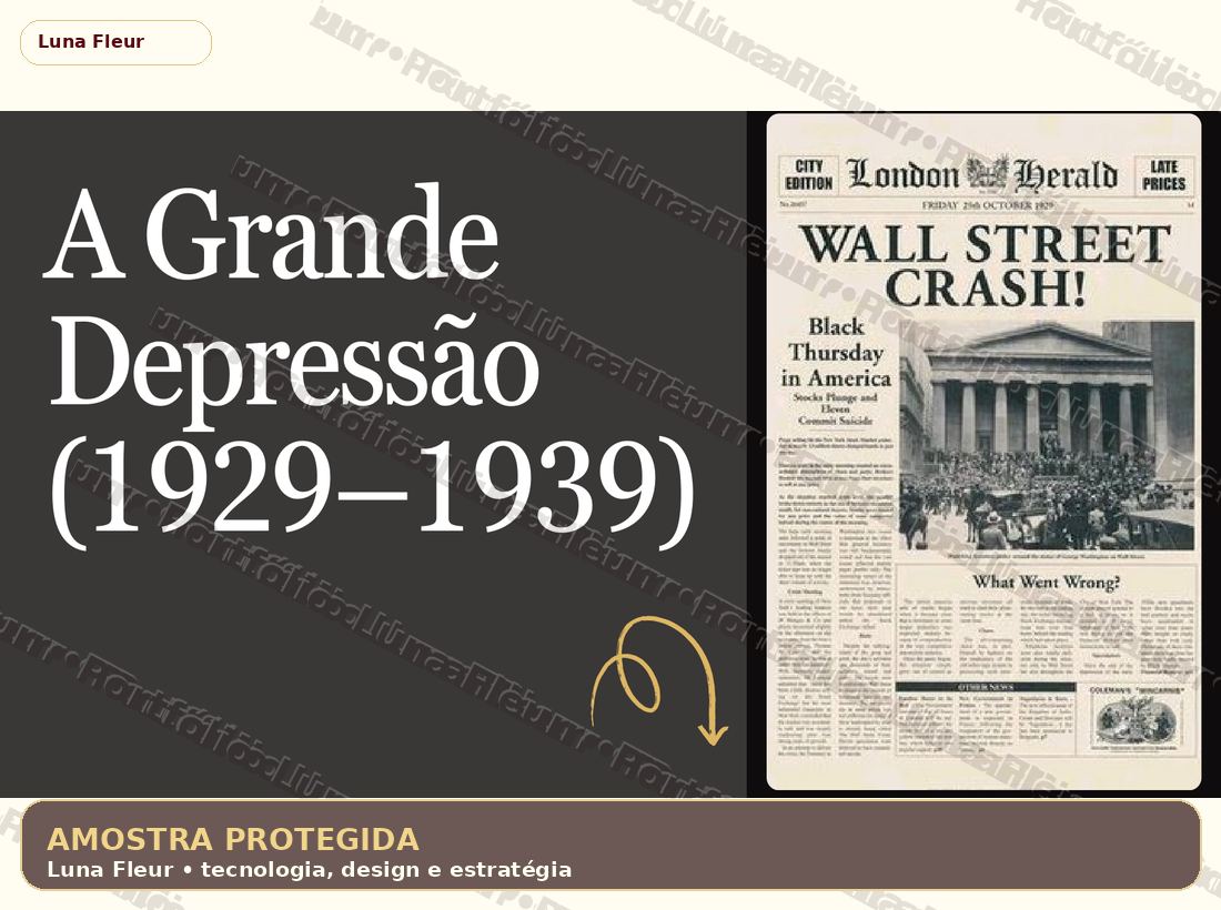 Amostra protegida de apresentação acadêmica sobre a Grande Depressão