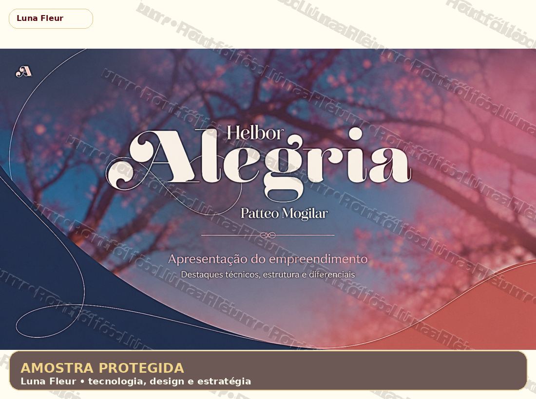 Amostra protegida de apresentação técnica de empreendimento